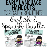 Early Language Handouts Daily Routines- English & Spanish 