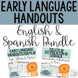 Early Language Handouts for Play- English & Spanish BUNDLE