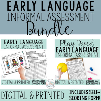 Preview of Early Language Informal Assessment BUNDLE for SLPs- Digital and Printable