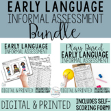 Early Language Informal Assessment BUNDLE for SLPs- Digita
