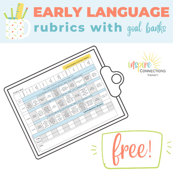 Preview of Early Language Rubrics - Speech Therapy