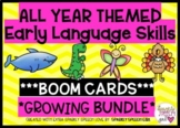 Early Language Skills All Year Themed BOOM CARDS Growing Bundle