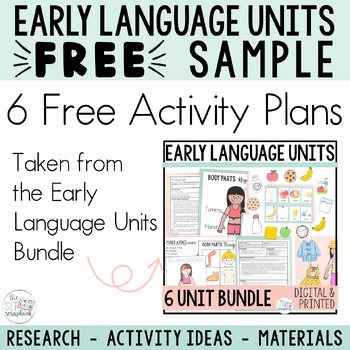 Preview of Early Language Units- Free Activity Plans for Early Intervention