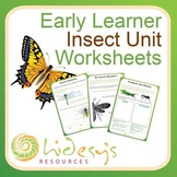 Early Learner Insect Unit Worksheets.