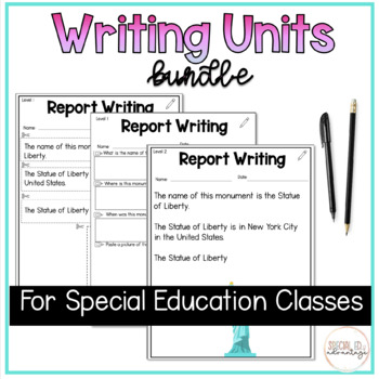 Preview of Early Learner Writing Bundle for Special Education & ESL Students and Classrooms