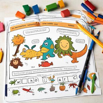 Preview of Early Learner's Vocabulary Adventure Workbook: 350 PAGES BUNDLE