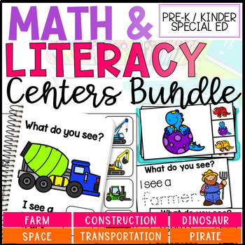 Preview of Special Education Centers. Math & Literacy Centers. Preschool Toddler Activities