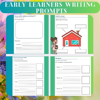 Preview of Early Learners Writing Prompts Worksheets