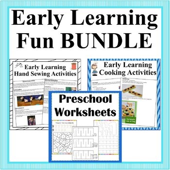 Preview of Early Learning Bundle Set- Bonus 10 Steps to Kitchen Clean Up Poster
