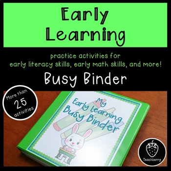 Preview of Early Learning Busy Binder