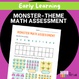 Early Learning Monster Themed Math Assessment Counting Num