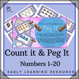 Early Learning Resource - "Peg It" Counting Number Recogni