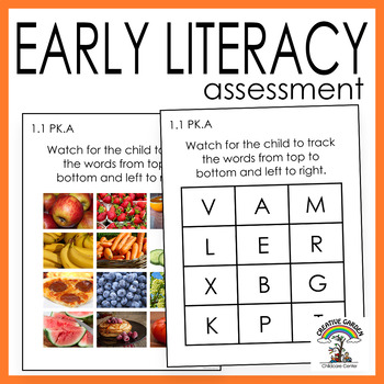 Early Literacy Assessment - Print Tracking Skills  TpT