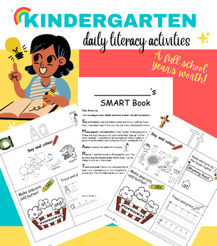 Preview of Early Literacy Daily Activities "SMART" Book - Kindergarten/Grade 1
