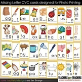 Early Literacy Tools: CVC Words - Missing Letters (Photo P