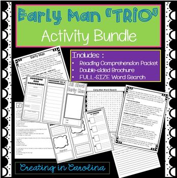 Preview of Early Man Activity Bundle "TRIO"! No Prep- THREE Engaging Activities!