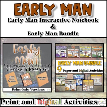Preview of Early Man Interactive Notebook and Resource Bundle - Print and Digital