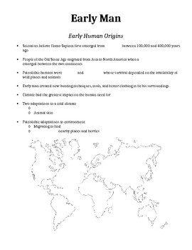 Preview of Early Man Unit Guided Notes