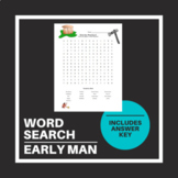 Early Man Word Search WITH Answer Key