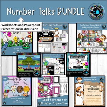 Preview of Early Math BUNDLE numbers 1-20  worksheets and discovery mats MATH CENTERS