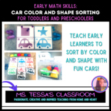 Early Math Skills: Sorting Cars by Color and Shape
