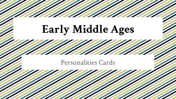 Preview of Early Middle Ages Historical People Card Activities