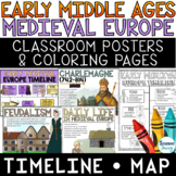 Early Middle Ages Medieval Europe Posters Timelines Maps C