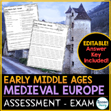 Early Middle Ages Medieval Europe Test Exam Review Workshe