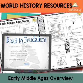 Preview of Early European Middle Ages Overview Presentation and Note Sheets