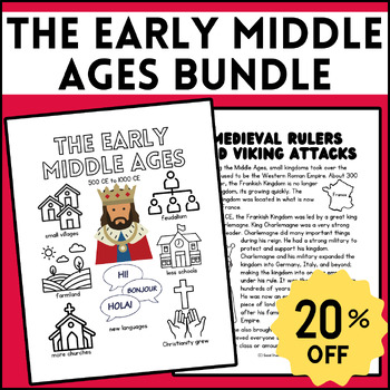 Preview of Early Middle Ages Unit Bundle| 4th Grade South Dakota Social Studies| Medieval