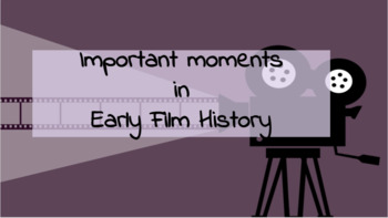 Preview of Early Motion Picture History - Activity and Notes