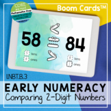 Early Numeracy: Comparing 2-Digit Numbers Boom Cards - Dis