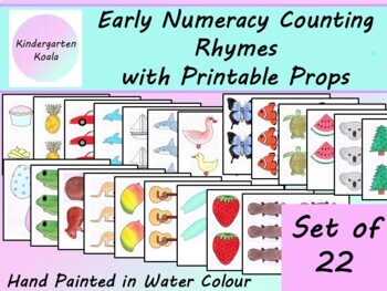 Preview of Early Numeracy Counting Rhymes with Printable Props