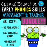 Early Phonics Assessment and Word List BUNDLE for Reading 