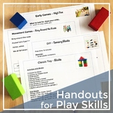 Play Skills Early Intervention Handouts for Speech Therapy
