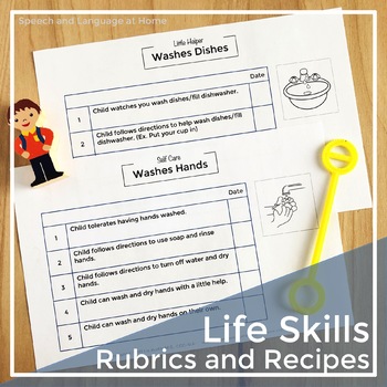 Preview of Early Intervention Handouts: Life Skills Rubric and Recipes
