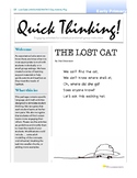 Early Primary Five Day Literacy and Math - "Lost Cat"