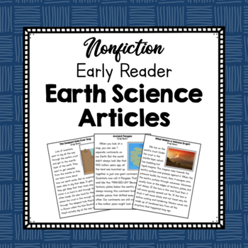 Preview of Early Reader Nonfiction Earth Science Articles