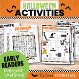 Early Readers (K-2) First Grade Halloween Word Search & Ha