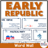 Early Republic / New Nation Vocabulary Word Wall and Puzzle