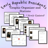 Early Republic Presidents Graphic Organizer and Bubble Map