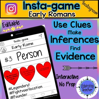 Preview of Ancient Rome Activity - Instagram (Editable Insta-game)