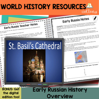 Preview of Early Russian History Overview Presentation, Notes, and Digital Learning Version