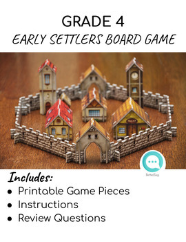 Preview of Alberta Grade 4 Social Studies: Early Settlement Board Game