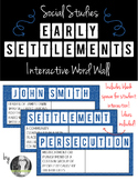 Early Settlements Interactive Vocabulary Word Wall: Roanok