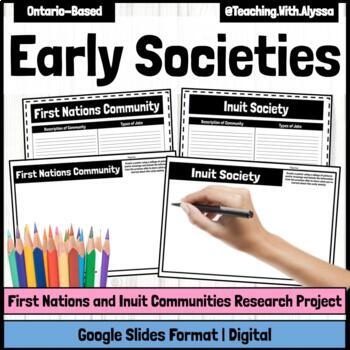 Preview of Early Societies First Nations and Inuit Communities Research Templates | Digital