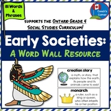 Early Societies to 1500 CE Word Wall | Ontario Grade 4 Soc