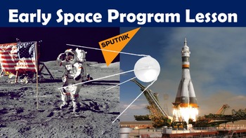 Preview of Early Space Program No Prep Lesson w/ Power Point, Worksheet and Design Activity