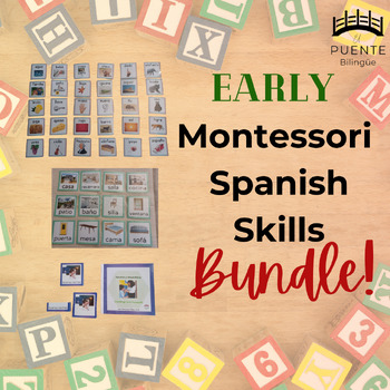Preview of Early Spanish Language Skills - Montessori Materials - Bundled Collection