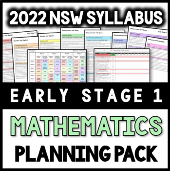 Preview of Early Stage 1 - 2022 NSW Syllabus - Mathematics Planning Pack